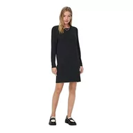 Sukienki - ONLY Women's ONLRICA Life L/S O-Neck Dress KNT NOOS sukienka mini, czarna/szczegóły: melanż, XS - miniaturka - grafika 1