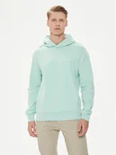 Bluzy męskie - Calvin Klein Bluza Micro Logo K10K109927 Zielony Regular Fit - miniaturka - grafika 1