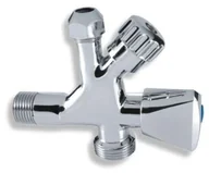 Zawory i kraniki - Novaservis Zawory narożne - Róg kombinowany z zaworem do pralki 3/8" x 1/2" x 3/4", chrom CF5104 - miniaturka - grafika 1