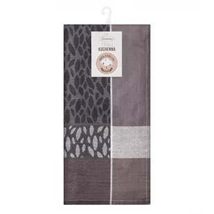 Ścierka Kuchenna 50 x 70 Bawełniana Leaf Czarny - Ściereczki, gąbki, czyściki - miniaturka - grafika 1