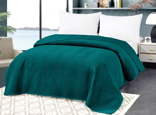FEBE Narzuta na łóżko Ciemnozielony 200x220 cm Koc narzuta Velvet Puszysta mikrofibra Narzuta na sofę Koc narzuta do dekoracji pokoju - Narzuty - miniaturka - grafika 1