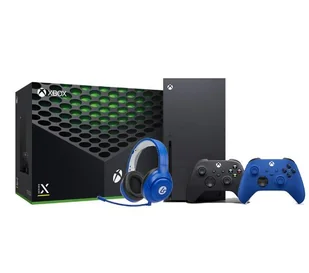 Xbox Series X z napędem - 1TB - słuchawki LucidSound LS15X (niebieski) - dodatkowy pad (niebieski) - Konsole Xbox - miniaturka - grafika 1
