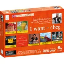 Edipresse Książki Gra edukacyjna Memory językowe: I want - chcę - Gry planszowe - miniaturka - grafika 1