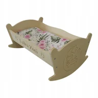 Domki dla lalek - DUŻA KOŁYSKA GRAWEROWANA LALKA + IMIĘ + GARDEN - miniaturka - grafika 1