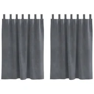 Zasłony - Zasłony vidaXL Super jasnoszare Poliester 140 x 140 cm - miniaturka - grafika 1