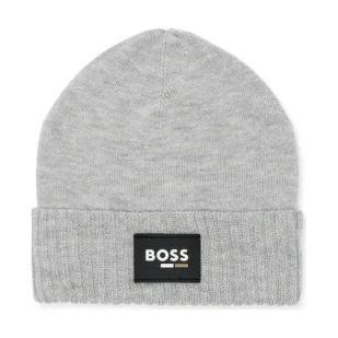 BOSS Kidswear Czapka z dodatkiem wełny - Czapki dla dzieci - miniaturka - grafika 1