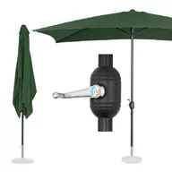 Parasole ogrodowe - Uniprodo Parasol ogrodowy - zielony - prostokątny - 200 x 300 cm UNI_UMBRELLA_SQ2030GR_N - 3 LATA GWARANCJI/DARMOWA WYSYŁKA - miniaturka - grafika 1