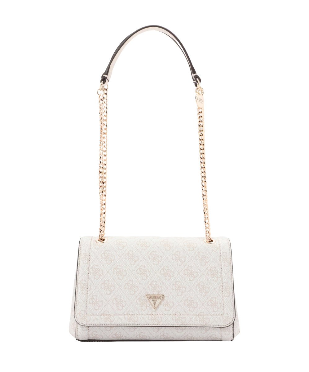 GUESS Kremowa listonoszka damska w monogram Noelle II