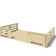 Altany ogrodowe - Weranda do domku ALTANKA 5x3 m - kolor naturalny, drewniana, DOM616, 1szt. - miniaturka - grafika 1