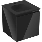 Szafki łazienkowe - Mexen Orio szafka łazienkowa 45 cm z umywalką Vela, 1 szuflada, czarna połysk/czarna mat - 91A10-04547-1-BF70-W23M71 - miniaturka - grafika 1