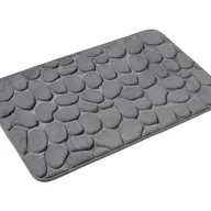 Dywaniki łazienkowe - Mata łazienkowa z pianki memory, miękka, antypoślizgowa, z mikrofibry, szara (40 x 60 cm) - miniaturka - grafika 1