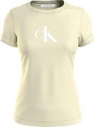 Koszulki i topy damskie - Calvin Klein Koszulka w kolorze limonkowym - miniaturka - grafika 1