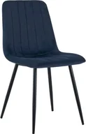 Krzesła - Krzesło tapicerowane Nova granatowe nowoczesne do salonu i jadalni - miniaturka - grafika 1
