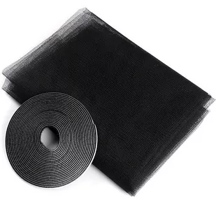 Moskitiera na okno siatka MOCNA CZARNA + rzep 150×150 cm - Moskitiery - miniaturka - grafika 1