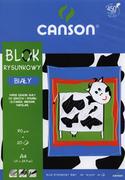 Szkolne artykuły papiernicze - Canson Blok rysunkowy A4 20 kartek niebieski - miniaturka - grafika 1