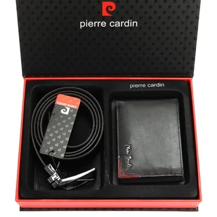 PIERRE CARDIN Zestaw prezentowy Męski Portfel + Pasek ZG-107 - Paski - miniaturka - grafika 1