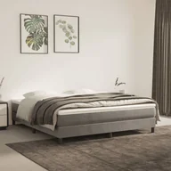 Materace - vidaXL Materac kieszeniowy, jasnoszary, 160x200x20 cm, aksamit - miniaturka - grafika 1