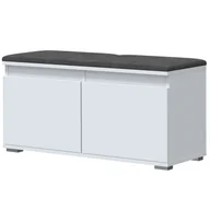 Szafki RTV - Szafka na buty do przedpokoju biały + szary T1-C56 - miniaturka - grafika 1