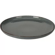Talerze - EH Porcelanowy talerz płytki Dark Grey, 24 cm - miniaturka - grafika 1