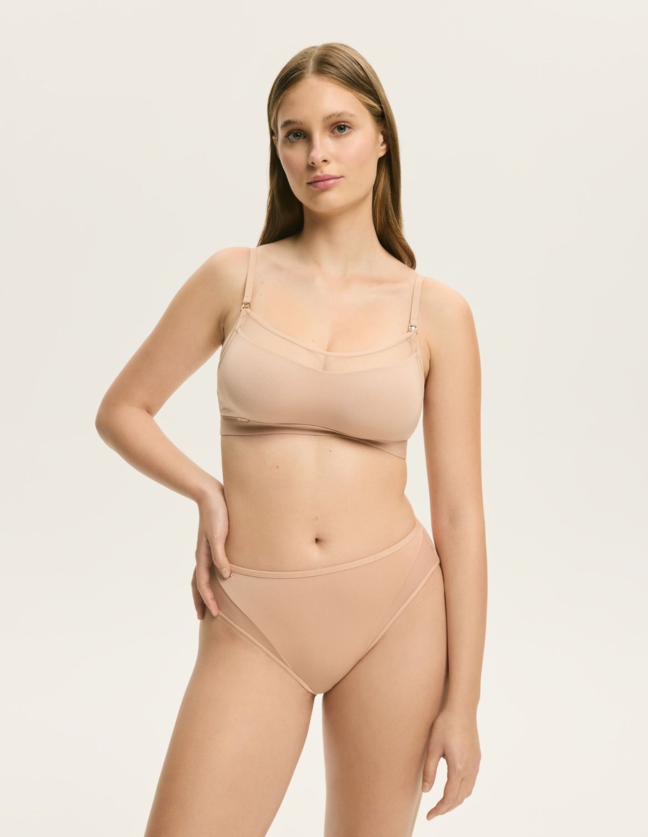 Biustonosz do karmienia Blissy Esotiq beżowy XXL