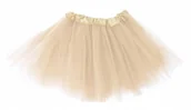Stroje karnawałowe - STRÓJ SPÓDNICZKA TIULOWA BEŻOWA 30cm KOSTIUM PRZEBRANIE TUTU - miniaturka - grafika 1