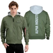 Odzież taktyczna i umundurowanie - Kurtka Alpha Industries MA-1 TT Hood BP Ref. 106103 01 - Zielona M - miniaturka - grafika 1
