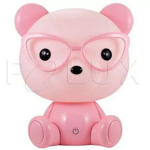 Polux Lampka nocna MIŚ Okularnik LED 2,5W różowa 308245 SANICO 308245 - Lampy stojące - miniaturka - grafika 1