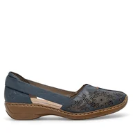 Półbuty damskie - Półbuty Rieker 41396-12 Granatowy - miniaturka - grafika 1