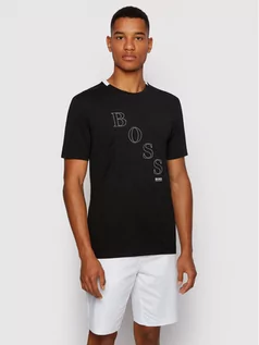 Koszulki męskie - Hugo Boss T-Shirt Teeonic 50447948 Czarny Regular Fit - grafika 1