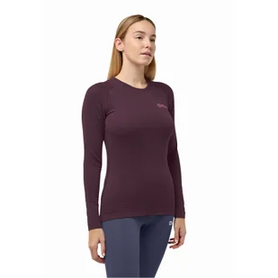 Damska koszulka z długim rękawem Jack Wolfskin INFINITE WARM LS W amaranth - XS - Koszulki sportowe damskie - miniaturka - grafika 1