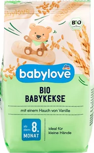 Babylove, Bio, Ciasteczka pszenne, Wanilia Burbon, 125 g - Przekąski dla dzieci - miniaturka - grafika 1