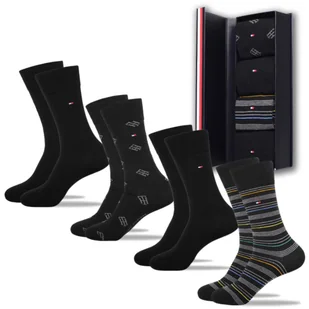 Tommy Hilfiger Zestaw Prezentowy Skarpety Męskie Długie 4 pary 39/42 - Skarpetki męskie - miniaturka - grafika 1