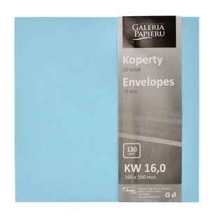 Galeria Papieru Koperty 160x160 niebieskie satyna gładkie 130g (10) - Koperty - miniaturka - grafika 1