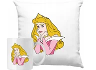 Gadżety dla niej i dla niego - ZESTAW PODUSZKA + KUBEK Księżniczka Aurora Pomysł Na Prezent +IMIĘ - miniaturka - grafika 1