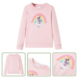 Bluza dziecięca - jasnoróżowa - 104 - Bluza Dla Dziecka - Bluzy dla dziewczynek - miniaturka - grafika 1