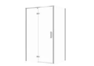 Kabina prysznicowa Cersanit Larga 120x90x195 prostokątna lewa chrom transparentne S601-320 - Kabiny prysznicowe - miniaturka - grafika 1