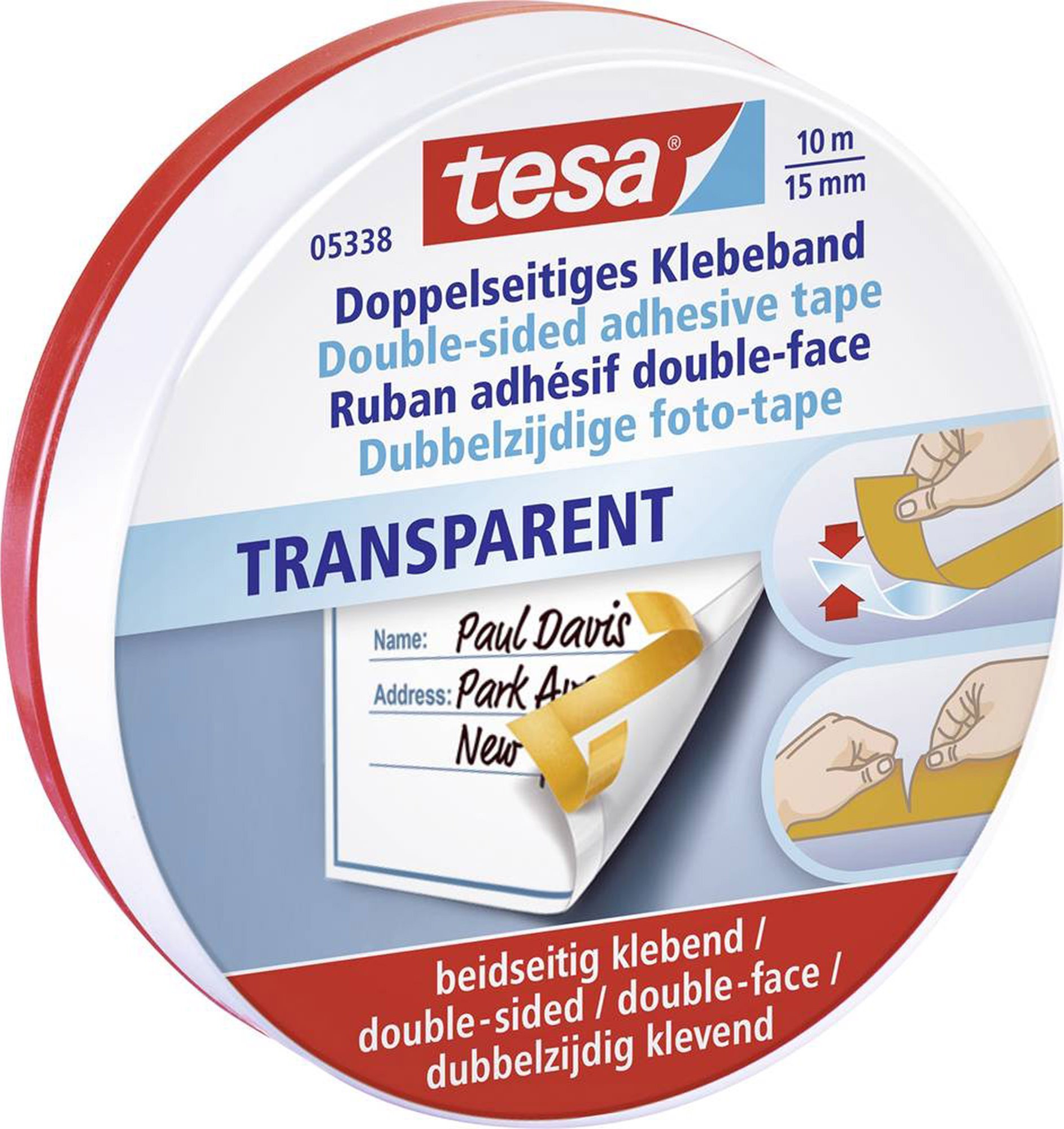 tesa® Doppelband, 10m x 15mm