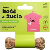 Przysmaki dla psów - AZANKI Kość z insektami i probiotykiem PUPPY 10cm - miniaturka - grafika 1