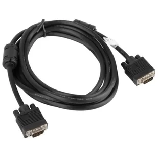LANBERG LANBERG Kabel VGA Ferryt 15M M/M Ekran czarny (CA-VGAC-10CC-0150-B) - Kable komputerowe i do monitorów - miniaturka - grafika 1