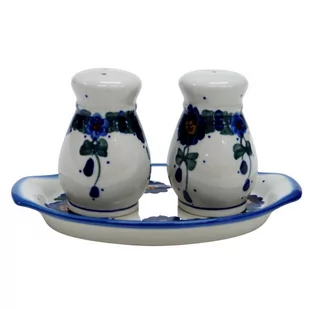 Ceramiczny zestaw solniczka Ceramika Bolesławiec - Młynki do soli i pieprzu - miniaturka - grafika 1