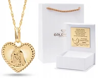 Biżuteria dla dzieci - ZŁOTY MEDALIK ŁAŃCUSZEK CHRZEST ŚWIĘTY KOMUNIA ŚWIĘTA DEDYKACJA 8KT 333 - miniaturka - grafika 1