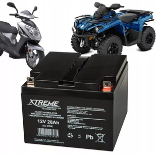 AKUMULATOR ŻELOWY AGM 12V 28Ah BEZOBSŁUGOWY MOCNY - Części motocyklowe - miniaturka - grafika 1