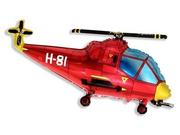 Balony i akcesoria - Balon foliowy Helikopter czerwony - 57 x 96 cm - 1 szt. - miniaturka - grafika 1