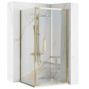 Kabiny prysznicowe - Rea Kabina Prysznicowa Narożna Rapid Fold Złota - miniaturka - grafika 1