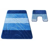 Dywaniki łazienkowe - Niebieskie dywaniki łazienkowe C5-D84 - miniaturka - grafika 1