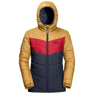 Kurtki i płaszcze dla dziewczynek - Jack Wolfskin Unisex dziecięca Three Hills Jacket Kids wiatroszczelna dziecięca kurtka zimowa niebieski niebieski (Night Blue) 116 - miniaturka - grafika 1