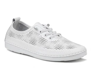 Pólbuty damskie skórzane białe S.Barski LR61-7083 ażurowe wsuwane lekkie-41 - Półbuty damskie Pólbuty damskie skórzane białe S.Barski LR61-7083 ażurowe wsuwane lekkie-41 - Półbuty damskie - miniaturka - grafika 1