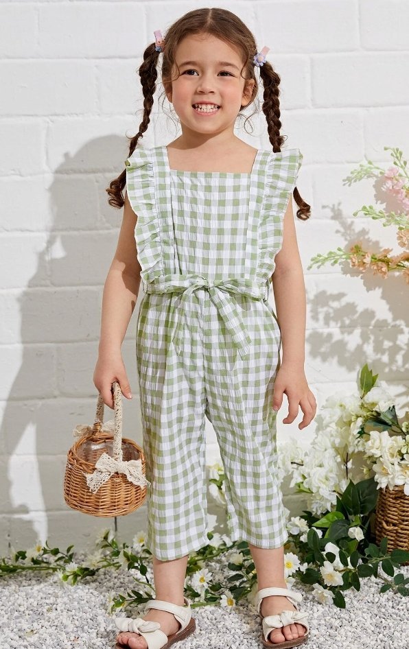 SHEIN KOMBINEZON DZIECIĘCY W KRATKĘ 104cm ŁFM
