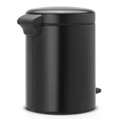Kosze na śmieci - Brabantia Kosz na śmieci pedałowy NewIcon 3l matowy czarny (113321) - miniaturka - grafika 1