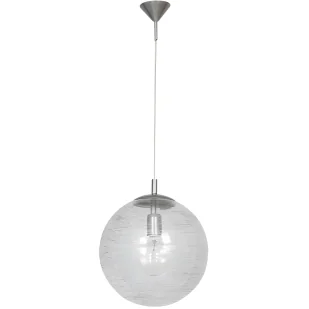 Szklana lampa Globus - klosz ze srebrnymi przetarciami - Oprawy, klosze i abażury - miniaturka - grafika 1